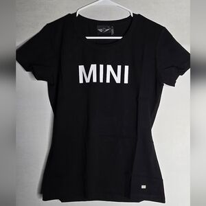 NWT Womens Mini Cooper T Shirt Black Size Small Slim Fit